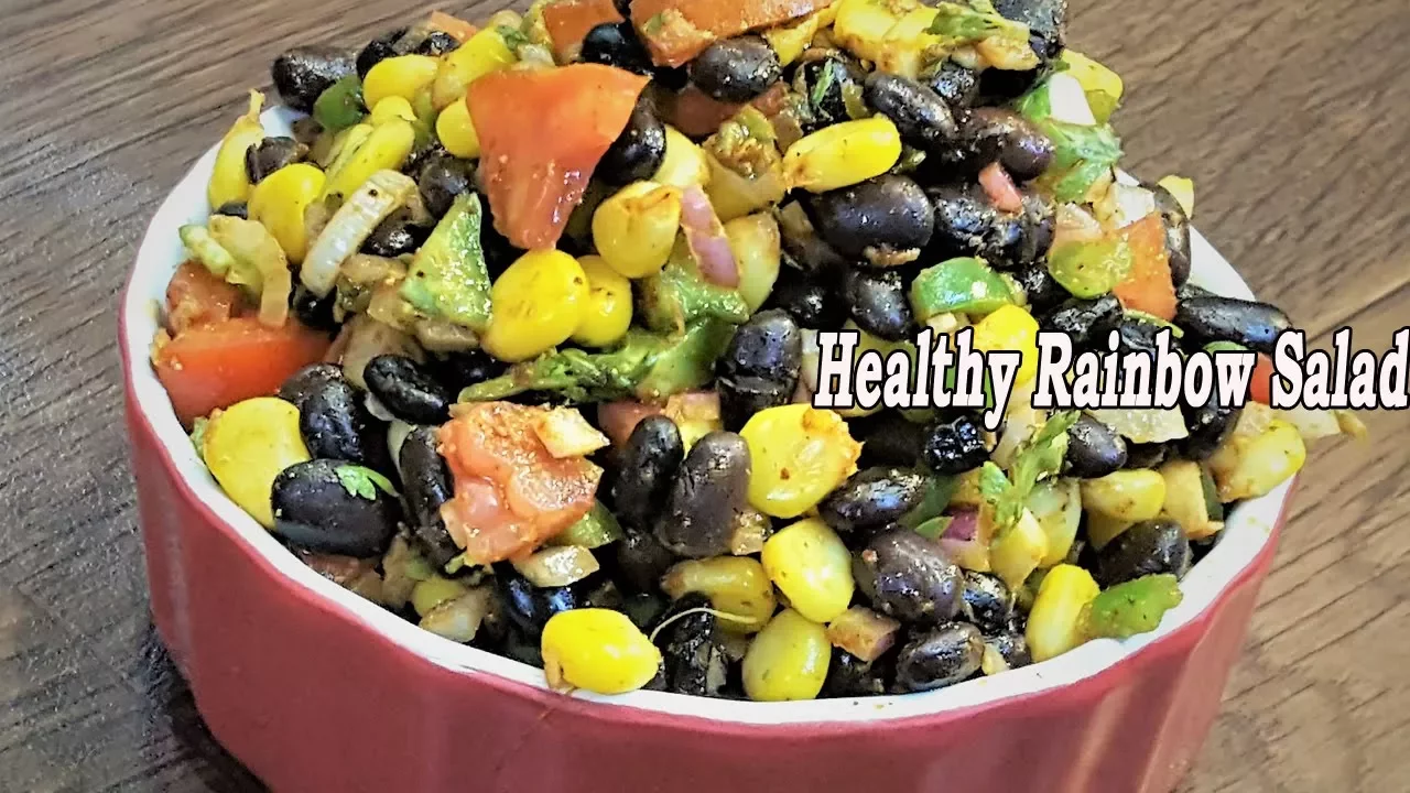 How to make Rainbow Salad   FullyRaw Rainbow Salad   Tasty and Healthy Vegetarian Salad