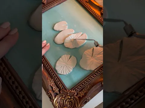 3D Lilly pad pond using clay and resin ๐ง๐ชท #artidea
