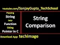 String comparison by passing string into function using pointer in c programming