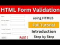 HTML Form Validation How to Validate HTML Form What is Form Validation in HTML
