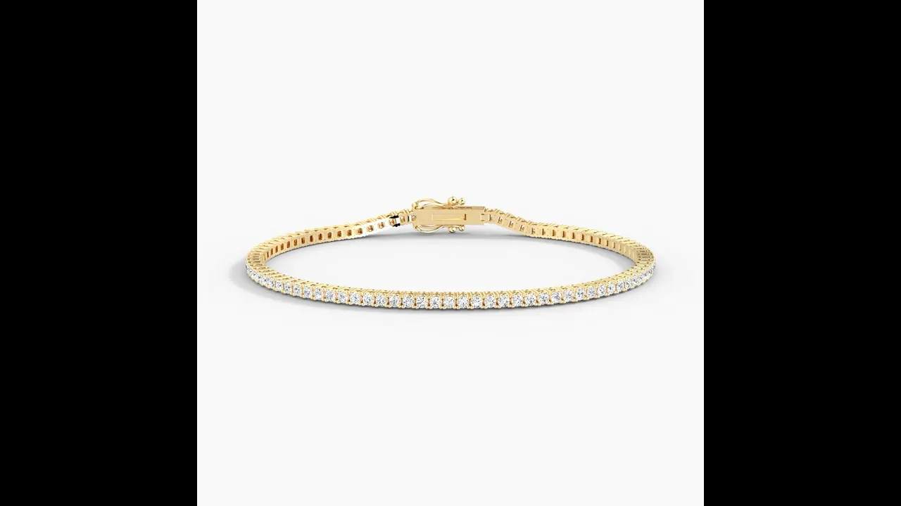 2 CTW Lab-Grown Diamond Tennis Bracelet in 14K Gold/Platinum – Classic & Timeless