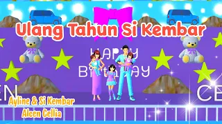 Ayline & Si Kembar Alcen Cellia | Ulang Tahun Si Kembar | Sakura School Simulator