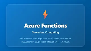 Azure Functions Tutorial Serverless Computing Explained for Beginners