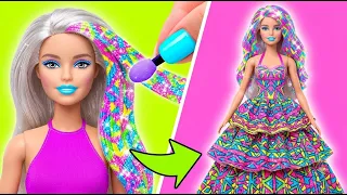 ✨ Urocze Mini DIY dla Lalek! Malutkie Stroje, Jedzenie i Szkolne Prace Plastyczne! 🎒🍰