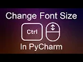 How to change Font size in PyCharm using Control Scroll