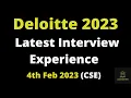 Latest Deloitte Interview Experience Of 2023 Batch Technical HR Questions 4th Feb 2023