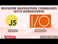 Part 7 Browser Navigation Commands with WebDriverIO