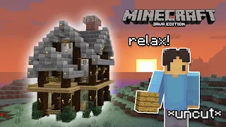 relax while i build a rustic cottage uncut creative mode old minecraft gameplay