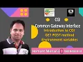 CGI COMMON GATEWAY INTERFACE GET POST METHOD ENVIRONMENT VARIABLES HEMANT MENARIA
