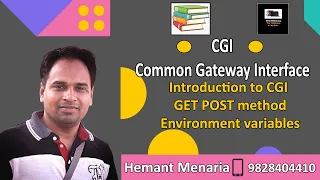 CGI COMMON GATEWAY INTERFACE GET POST METHOD ENVIRONMENT VARIABLES HEMANT MENARIA