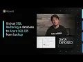 It s just SQL Restoring a database to Azure SQL DB from backup bacpac Data Exposed