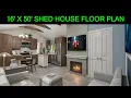 16 x 50 Shed House 2 Bedroom Floor Plan 800 Sq Ft