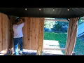 Temporary Walls around metal gazebo