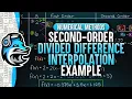 Second Order Divided Difference Interpolation Example Numerical Methods