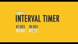 Interval timer 45 seconds 20 second rest