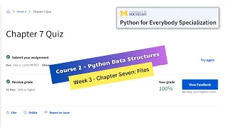 python data structures coursera week 3 quiz answers Python for Everybody Specialization