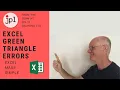 Excel Green Triangle Errors