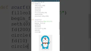 Draw DORAEMON using Python Turtle SUBSCRIBE