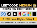 Leetcode MEDIUM 3338 - Second Highest Salary II