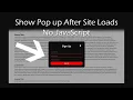 Show Popup Automatically After Site Finishes Loading - No JavaScript