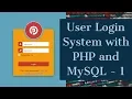 User Login System with PHP and MySQL 1 - Login Form Design Using Bootstrap