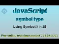 Datatypes in javascript Symbol in javascript