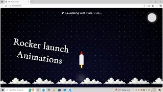 Epic Rocket Launch Animation with Only HTML CSS