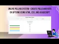 Online Polling System with HTML CSS and JavaScript Step-by-Step Guide