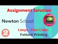 Pattern Printing in Java Loops Assignment Right angle pattern Newton School Assignment Answer