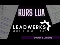 Leadwerks Game Engine - Kurs LUA Odcinek 2