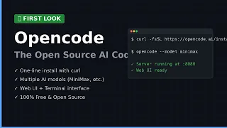 Opencode The Open Source AI Coding Agent - First Look Setup Tutorial