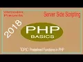 Server Side Scripting in PHP Tutorial 9 Pre-defined Functions New Tutorials for Beginners