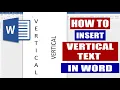How to insert VERTICAL TEXT in WORD Multiple ways to type vertically in Word EASILY