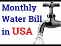 How Much Water Bill Per Month in USA Water Sewer and STORM WATER BILL in USA