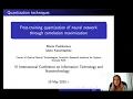 Pushkareva Maria Mikhailovna - Post-training quantization of neural network through correlation