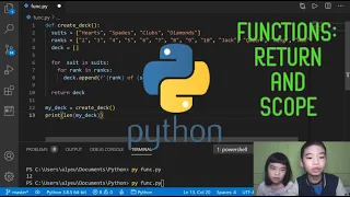 How to Code PYTHON Return Function and Variable Scope in Python