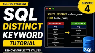 SQL DISTINCT Keyword Tutorial Remove Duplicate Values in SQL SQL for Beginners Episode 4