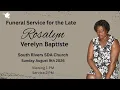 Rosalyn Verelyn Baptiste - Funeral Service