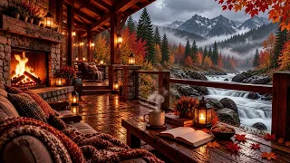 Cozy Autumn Cabin π Jazz & Fireplace Ambience | Relax, Study, Work & Sleep #3