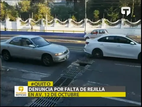 Denuncia por falta de rejilla en av. 12 de Octubre