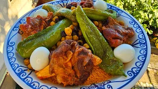 كسكسي الفرح و الأعراس التونسية كسكسي تونسي بلحم العلوش الخروف Couscous Tunisien 