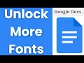 Google Docs Unlock Hidden Fonts