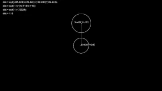 Circle collision example in processing