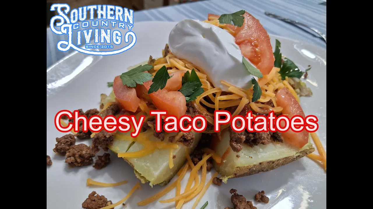 Cheesy Taco Potatoes  --  Fast and Easy Recipe  --  Great For The Superbowl