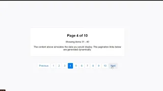 Dynamic Pagination HTML CSS JavaScript Full Source Code