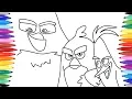 Angry Birds Movie Coloring Pages for Kids How to Draw Angry Birds for Kids