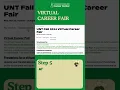 How to register for the UNT Virtual Career Fair