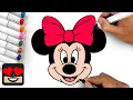 How To Draw Minnie Mouse Beginner Drawing Tutorial Step-by-Step