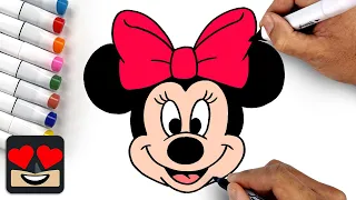 How To Draw Minnie Mouse For Beginners 