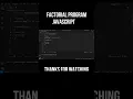 Factorial Program in JavaScript